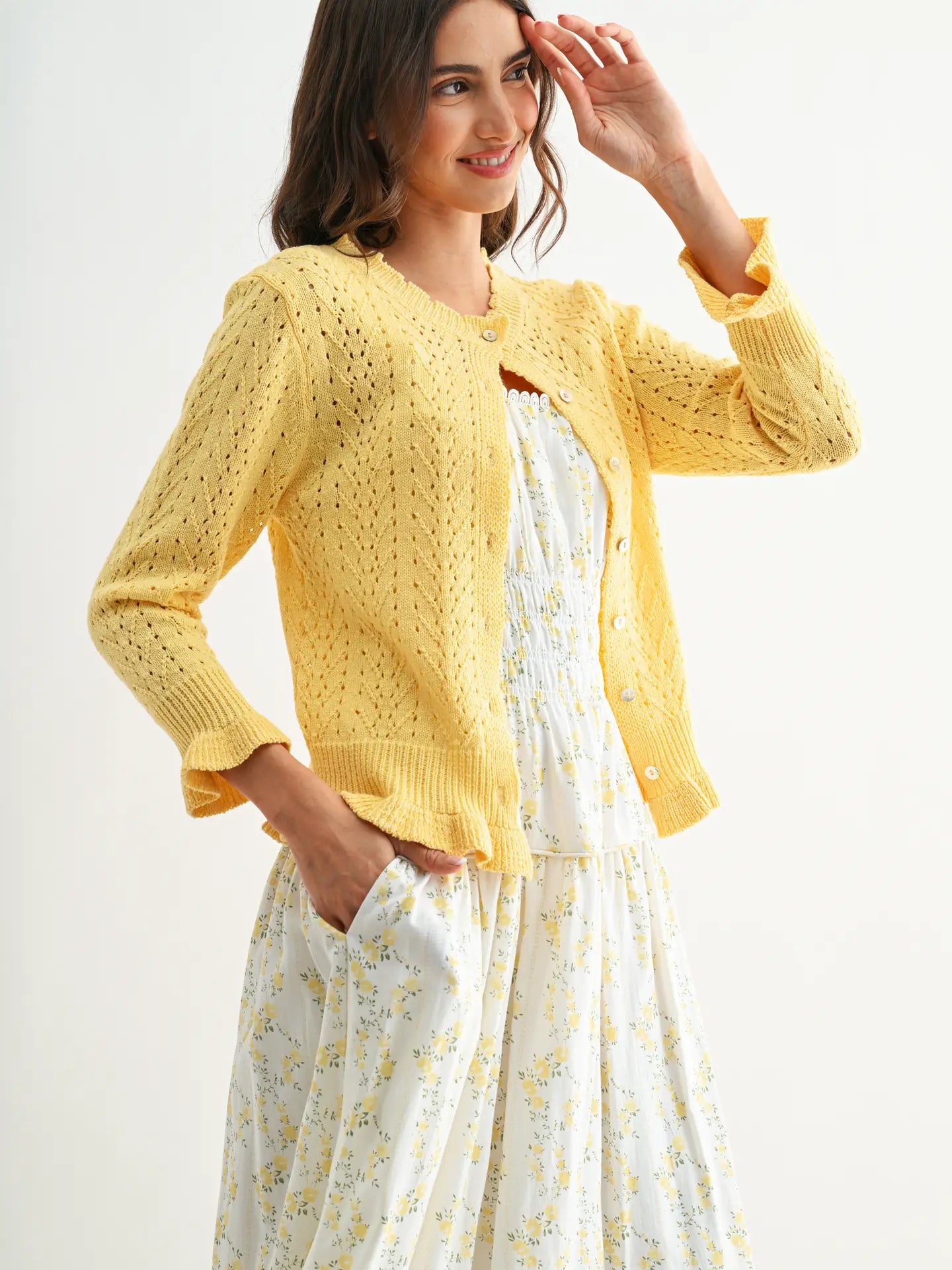 Zesty Button Front Cardi