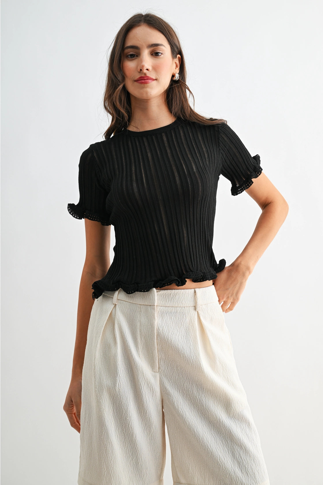 Nightfall Ribbed Knit Top