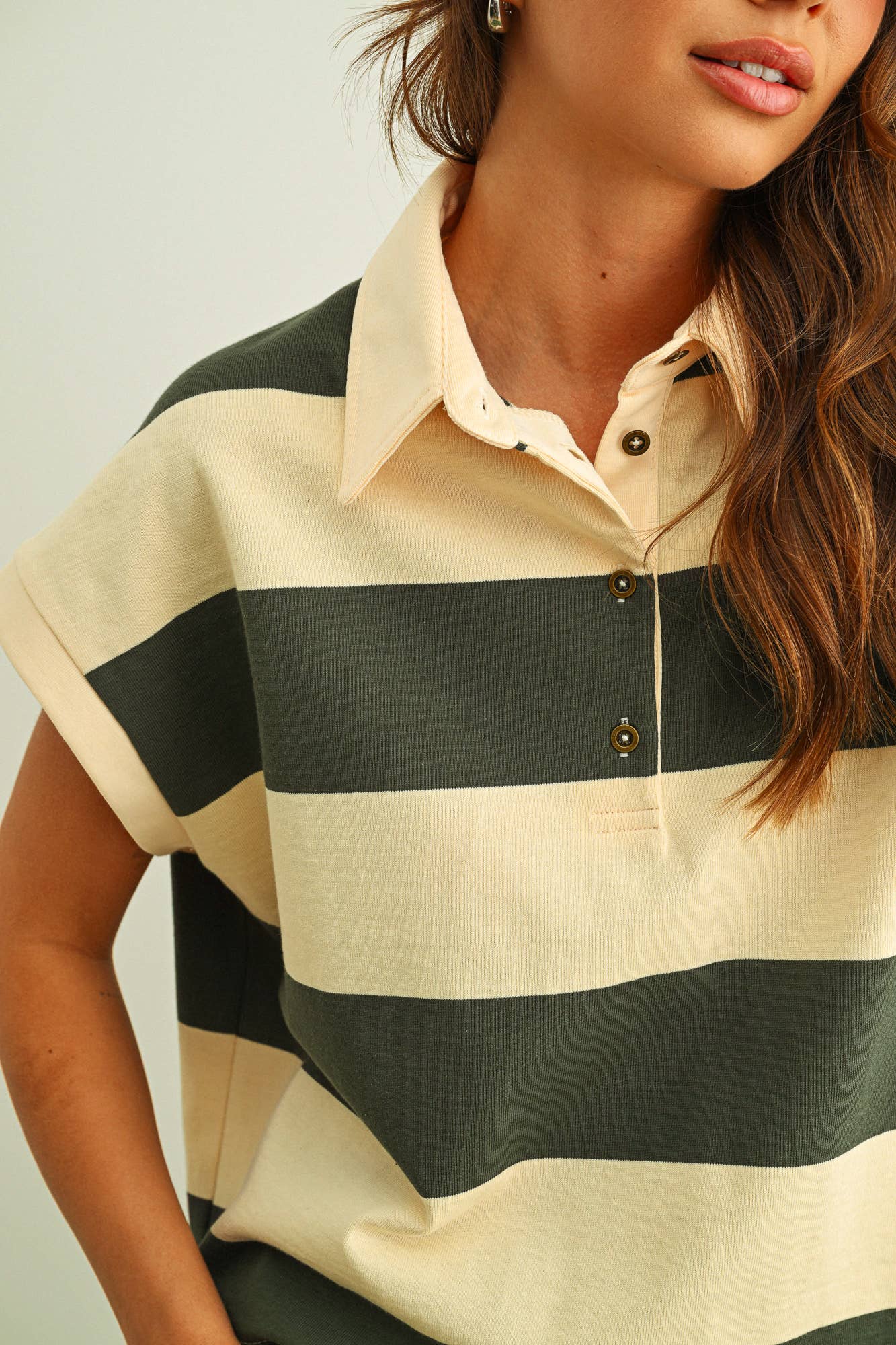 Darla Sleeveless Polo Top