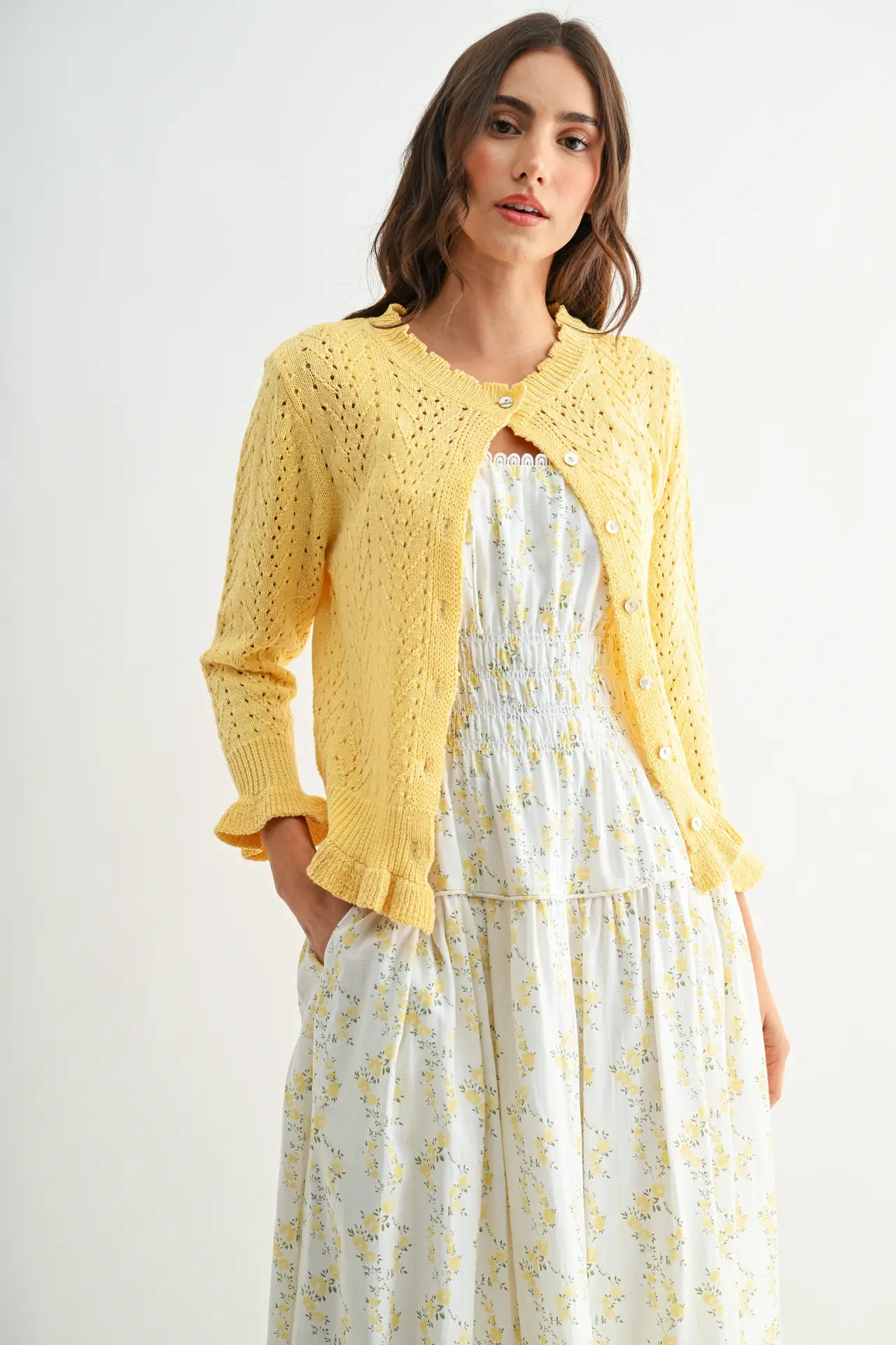 Zesty Button Front Cardi