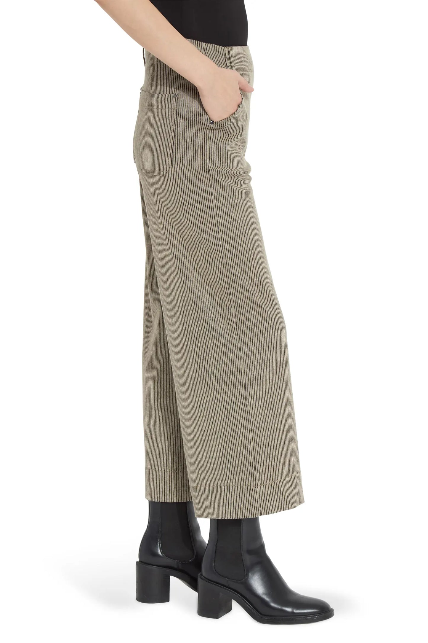 Clarke Pull-On Ankle Wide Leg Jeans