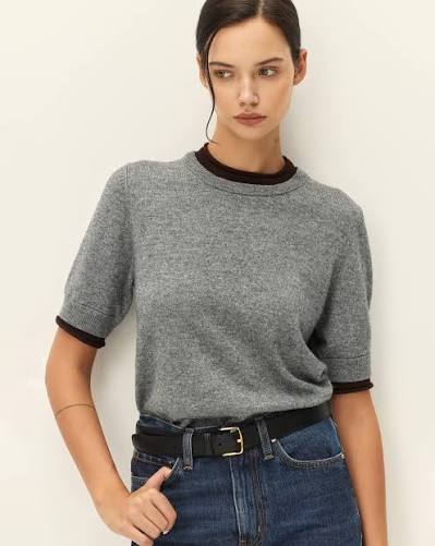Sloane Contrast Crew Neck Sweater