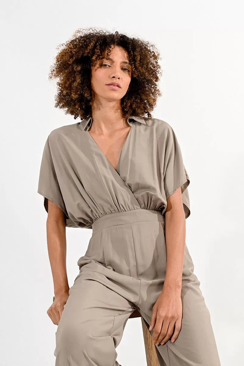 Crossed Back Straps Jumpsuit
