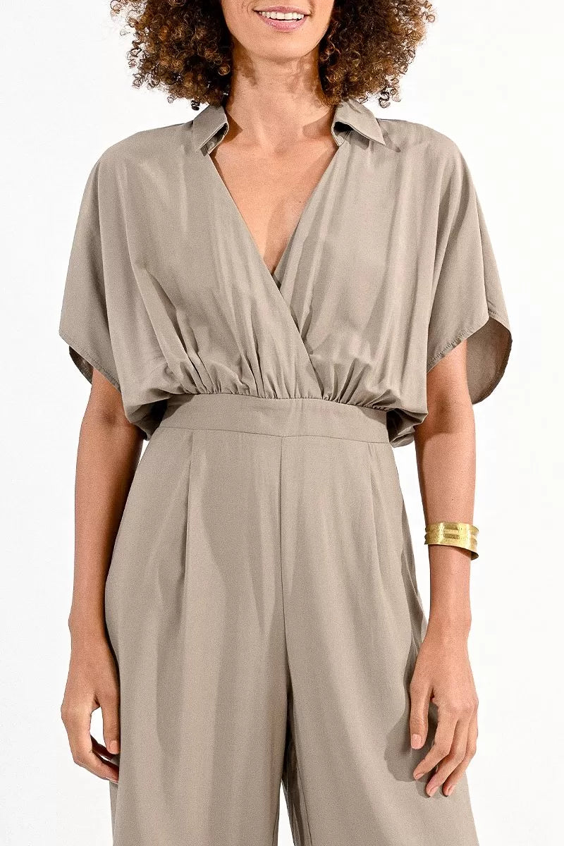 Crossed Back Straps Jumpsuit