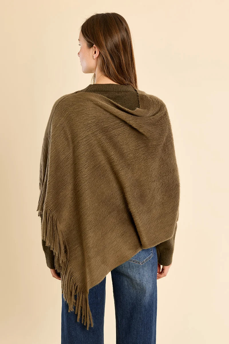 Kahlo Fringed Poncho