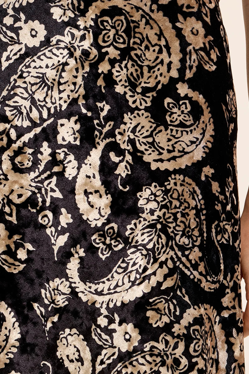 Paisley Satin Skirt