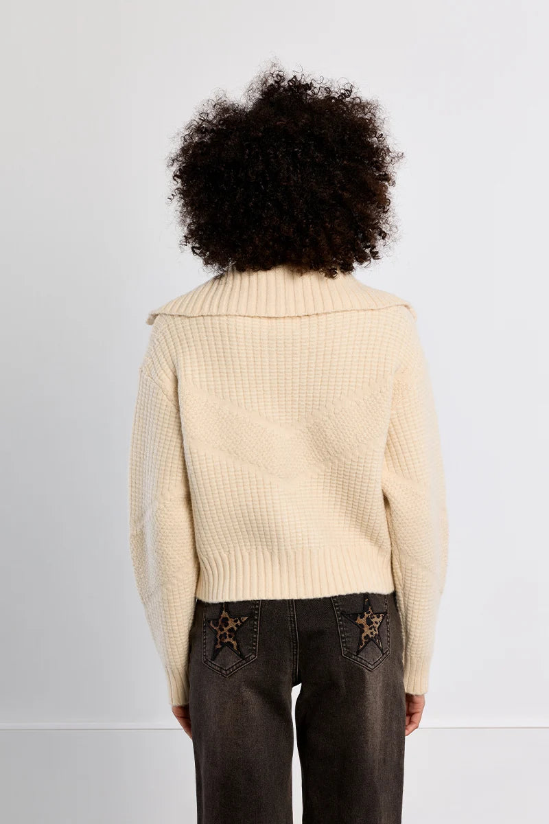 Natalia Double Zip Knit Cardi