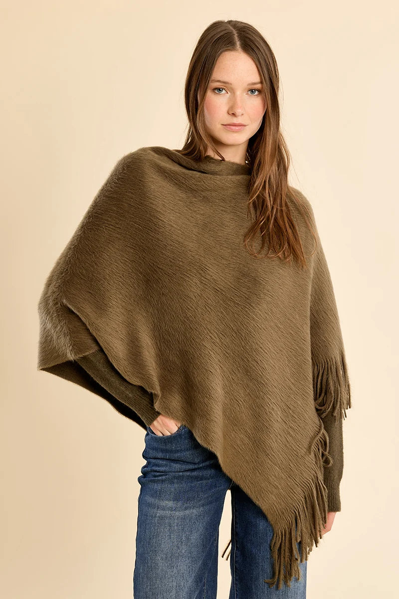 Kahlo Fringed Poncho
