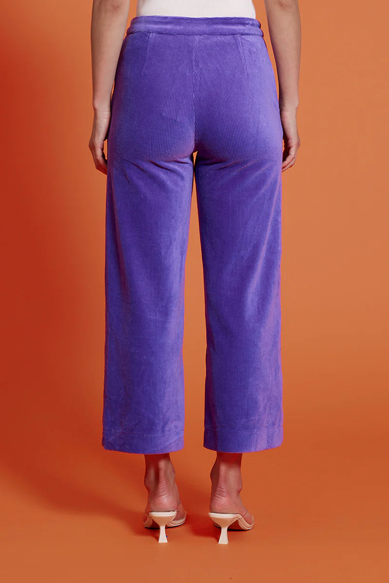 Bruna Purple Corduroy Pant
